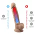 Silexd 7 - piesūcekņa dildo 17,5cm naturāla krāsa