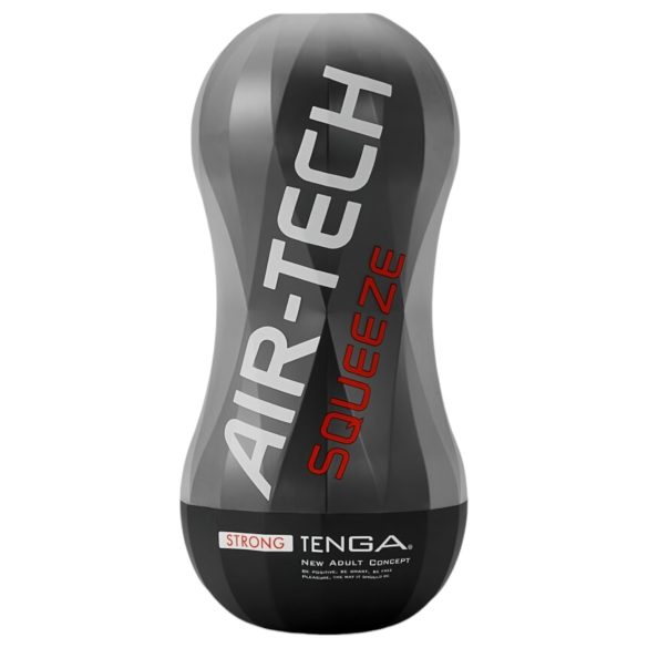 TENGA Air-Tech Squeeze Strong - masturbators ar vaku efektu melns