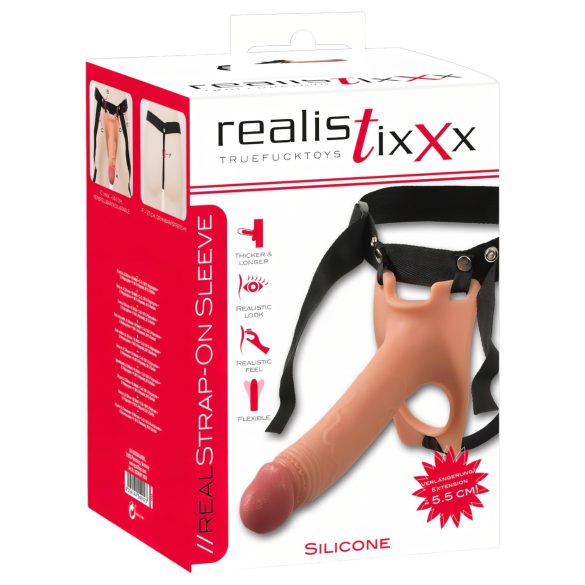 Realistixxx Piestiprināms, Dobs Dildo (Dabiska Krāsa)