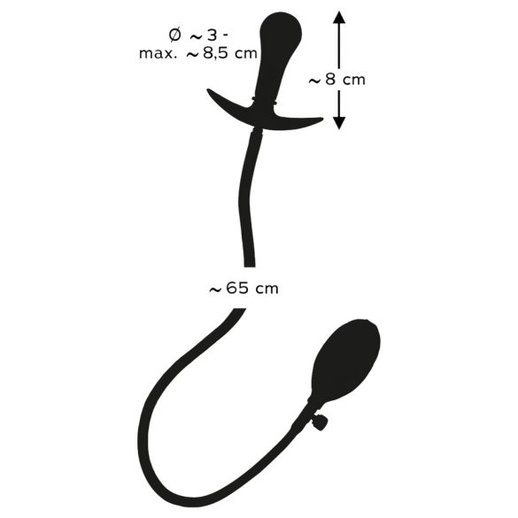 You2Toys - anālais aizbāznis ar bumbiņām, pumpējams, melns