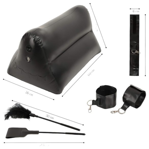 You2Toys mīlas spilvens komplekts, piepūšams seksspilvens, melns