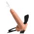 Fetiša Strapons 7,5 - piestiprināms, izsmidzināms dildo (dabīgs)