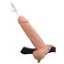 Fetiša Strap-On 9 - piestiprināms, dobs, izsmidzināms dildo (dabīgs)
