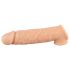 Realistixxx - dzimumlocekļa uzmava ar gredzenu - 16 cm (dabiska krāsa)
