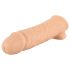 Realistixxx - dzimumlocekļa uzmava ar gredzenu - 16 cm (dabiska krāsa)