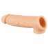 Realistixxx - dzimumlocekļa uzmava ar gredzenu - 16 cm (dabiska krāsa)