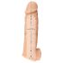 Realistixxx - dzimumlocekļa uzmava ar gredzenu - 16 cm (dabiska krāsa)