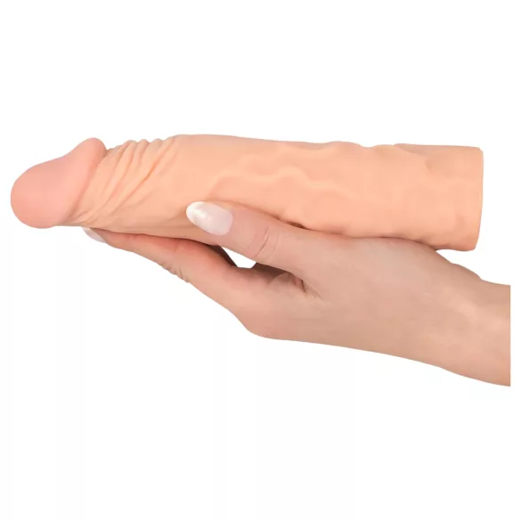 Nature Skin - dzimumlocekļa uzmava pagarināšanai un sabiezināšanai 19,5 cm