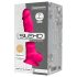 Silexd 7 - Piesūceknis, sēklinieku dildo - 17,5 cm (rozā)