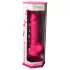 Silexd 7 - piesūcekni, ar sēkliniekiem aprīkots dildo - 17,5 cm (rozā)