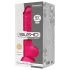 Silexd 9,5 - piesūcekņa dildo ar sēkliniekiem - 24 cm (rozā)