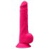 Silexd 9,5 - piesūcekņa dildo ar sēkliniekiem - 24 cm (rozā)