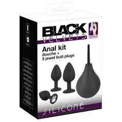   Black Velvets - anālo aizbāžņu komplekts (4 daļas, melns)