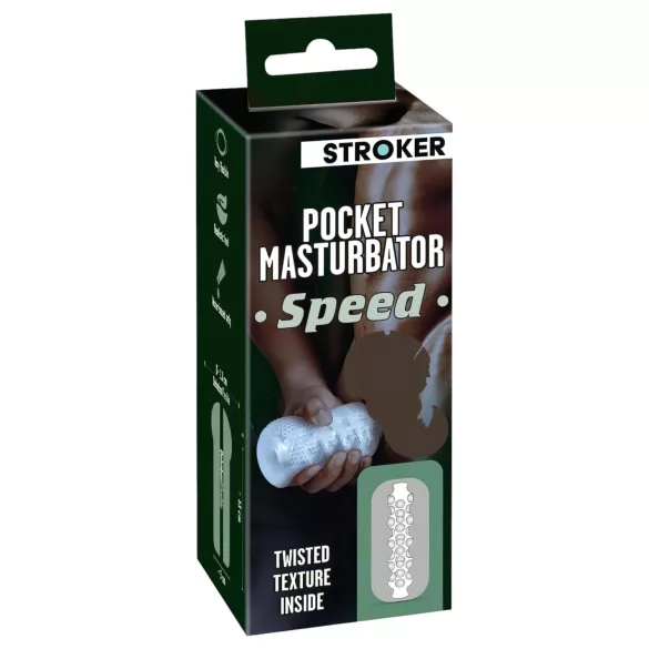 STROKER Speed - mākslīgā dibena masturbators (caurspīdīgs)