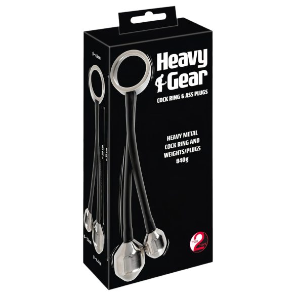 You2Toys Heavy Gear - anālais gredzens ar svaru (melns)