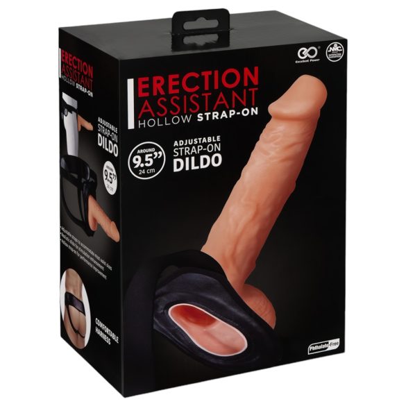 Erekcijas Palīgs - dobais uzvelkamais dildo (dabīgs)