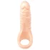 Realistixxx divkāršs reālistisks dildo ar dzimumlocekļa gredzenu, miesas krāsā