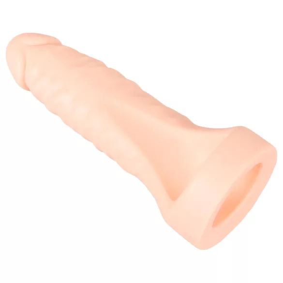 Realistixxx divkāršs reālistisks dildo ar dzimumlocekļa gredzenu, miesas krāsā