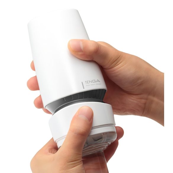 TENGA Aero - vīriešu masturbators ar spēcīgu vakuumu balts-sudrabs