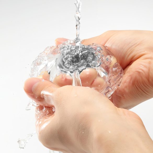 TENGA Aero - vīriešu masturbators ar spēcīgu vakuumu balts-sudrabs