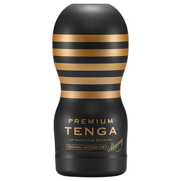 TENGA Premium Strong - vienreizējais masturbators (melns)