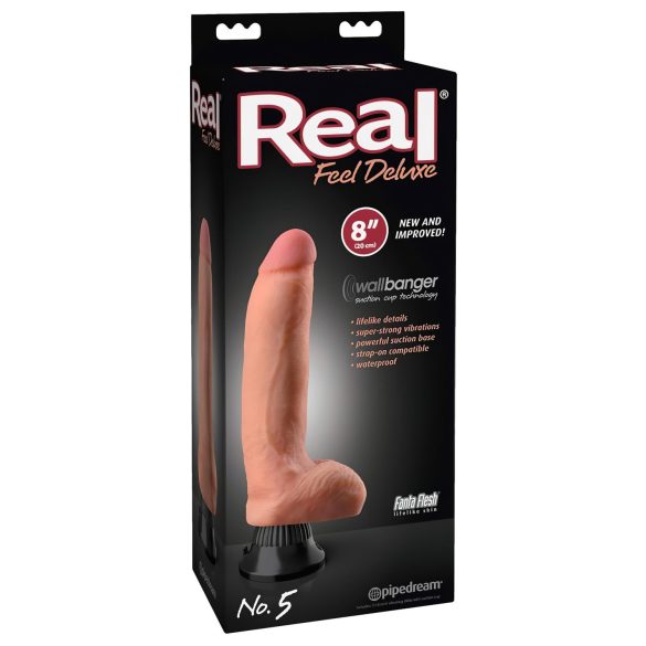 Real Feel Deluxe No.5 - īsts, baudpilns vibrators (dabisks)