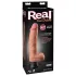 Real Feel Deluxe No.9 - realistisks vibrators ar sēkliniekiem, ķermeņa krāsā