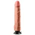 Real Feel Deluxe No.12 - dildo ar sēkliniekiem un vibrāciju, naturāls