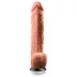 Real Feel Deluxe No.12 - dildo ar sēkliniekiem un vibrāciju, naturāls