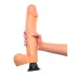 Real Feel Deluxe No.12 - dildo ar sēkliniekiem un vibrāciju, naturāls