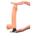 Real Feel Deluxe No.12 - dildo ar sēkliniekiem un vibrāciju, naturāls