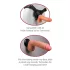 Real Feel Deluxe No.12 - dildo ar sēkliniekiem un vibrāciju, naturāls