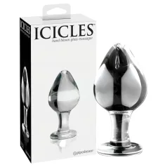   Icicles No. 25 - stikla anālais spraudnis konisks caurspīdīgs