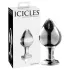 Icicles No. 25 - stikla anālais spraudnis konisks caurspīdīgs