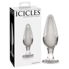   Icicles Nr. 26 - konisks, stikla anālais aizbāznis (caurspīdīgs)
