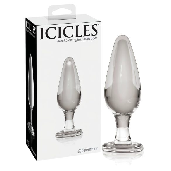 Icicles Nr. 26 - caurspīdīgs stikla anālais aizbāznis