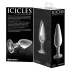 Icicles Nr. 26 - konisks, stikla anālais aizbāznis (caurspīdīgs)