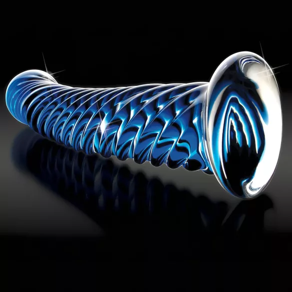 Icicles No. 29 - stikla spirālveida dildo vīriešiem zils