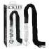 Icicles No. 38 - stikla dildo un ādas pātaga caurspīdīgs melns