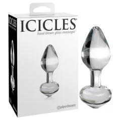   Icicles No. 44 - stikla anālais aizbāznis konisks caurspīdīgs