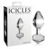"Icicles Nr. 44 - konusveida stikla anālais spraudnis (caurspīdīgs)"