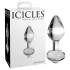 Icicles No. 44 - stikla anālais aizbāznis konisks caurspīdīgs