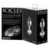 "Icicles Nr. 44 - konusveida stikla anālais spraudnis (caurspīdīgs)"