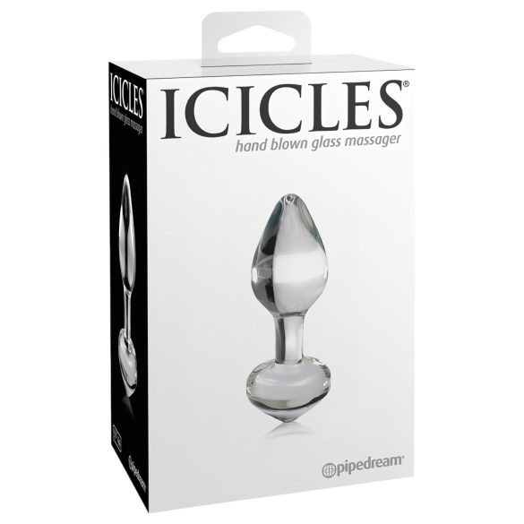 Icicles No. 44 - stikla anālais aizbāznis konisks caurspīdīgs