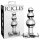 Icicles No. 47 - stikla anālais spraudnis ar trim bumbiņām caurspīdīgs