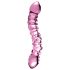 Icicles Nr. 55 - divpusējs G-punkta stikla dildo (rozā)