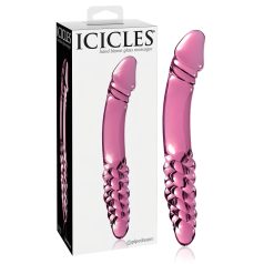   Icicles No. 57 - stikla divpusējs dildo ar penisu formu rozā