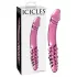 Icicles No. 57 - stikla divpusējs dildo ar penisu formu rozā