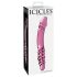 Icicles Nr. 57 - divu galu stikla dildo ar fallusa formu (rozā)