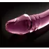 Icicles No. 57 - stikla divpusējs dildo ar penisu formu rozā